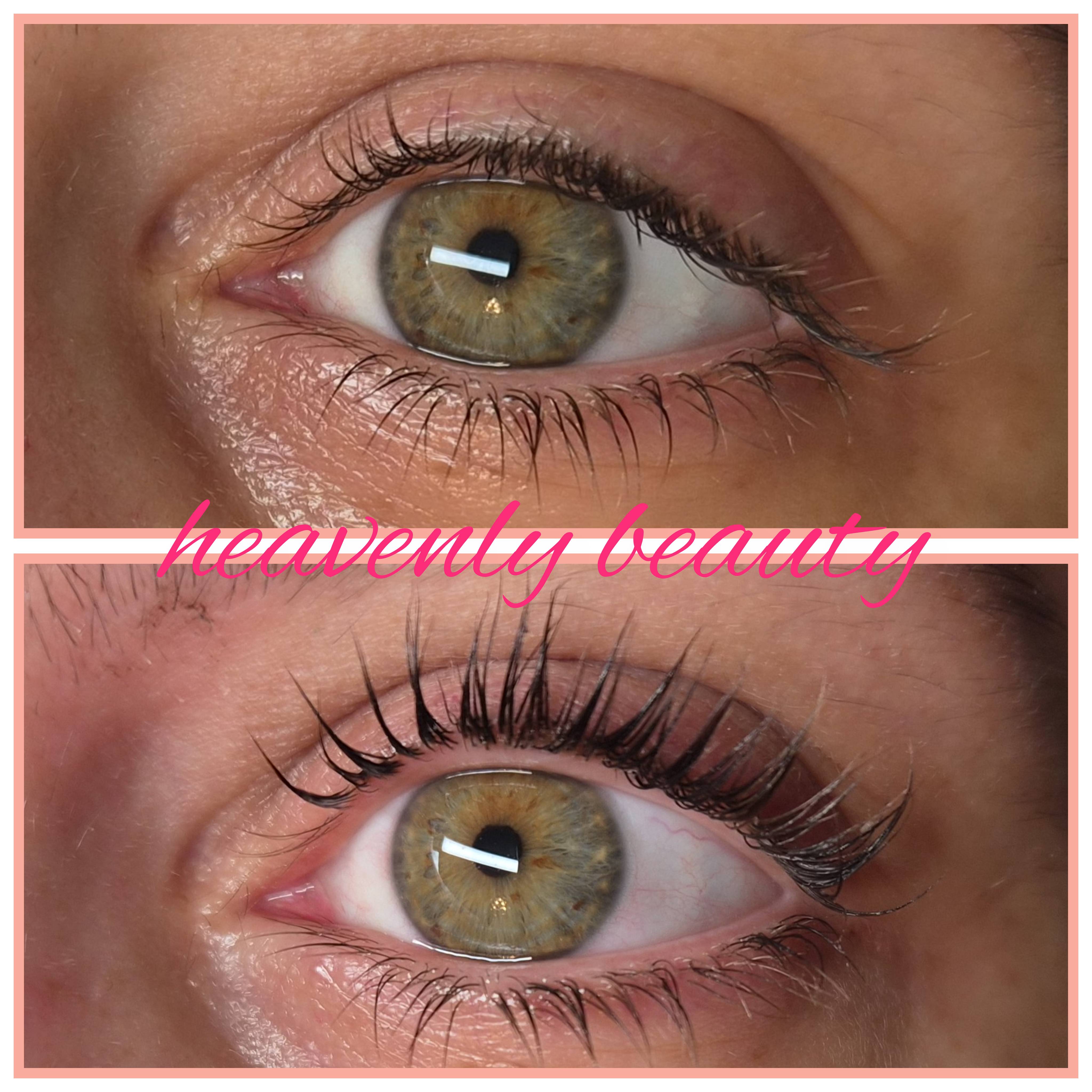 Korean Lashlift – Detailaufnahme der gelifteten Wimpern